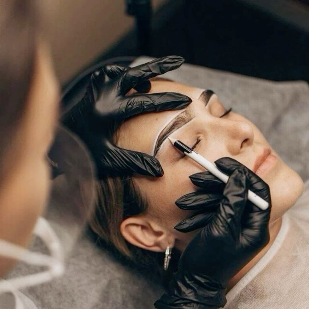 lady having Tinting​ treatment in a salon