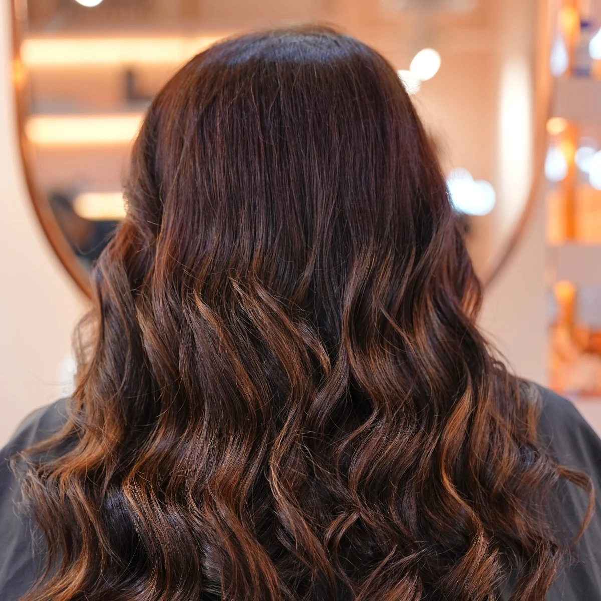 beautifully coloured hair of a lady